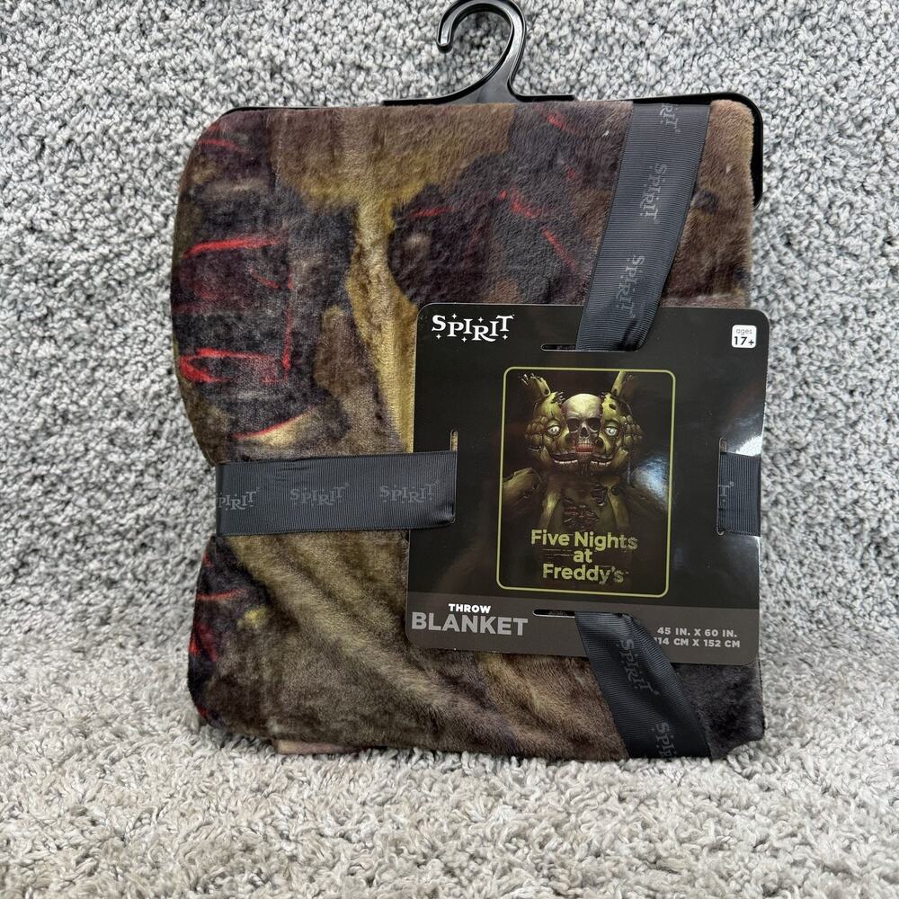 Five Nights At Freddy’s Springtrap Fleece Throw Blanket Brand New With Tags